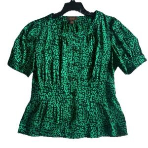 100% Silk Victor Alfaro Blouse Shirt Size 8